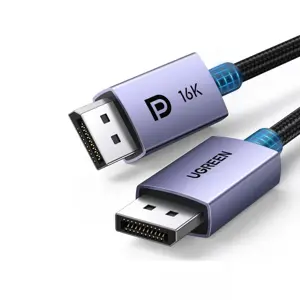 UGREEN 15384 16K DisplayPort Cable 2.1 (VESA Certified) FreeSync G-Sync Video Card Monitor 2M