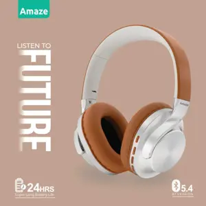Amaze A650 Strong Bass Wireless Headphone With 24hrs Time - Navy Blue / Dark Gray / Silver/Brown / Sea Green