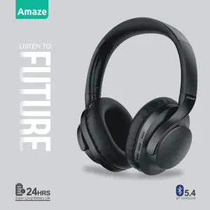 Amaze A650 Strong Bass Wireless Headphone With 24hrs Time - Navy Blue / Dark Gray / Silver/Brown / Sea Green