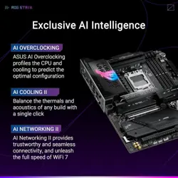 ASUS ROG Strix X870E-E Gaming WiFi AMD AM5 ATX Motherboard – 18+2+2 Power Stages, DDR5, PCIe 5.0, WiFi 7, 5x M.2, USB4, AI Overclocking & Networking