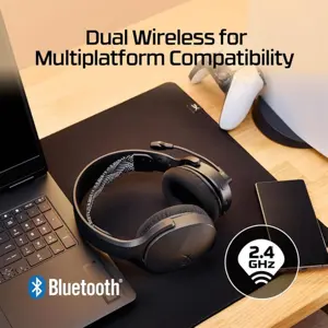 HyperX Cloud Jet Dual Wireless Gaming Headset 2.4GHz Dongle, Bluetooth 5.2, Up To 25 Hours Playtime, PC PS5 Switch Steam Deck Mobile USB-A AM7A0AA