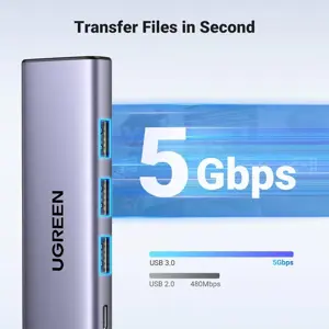 UGREEN 15596 Revodok USB C Hub 5 in 1 Multiport Adapter 4K HDMI