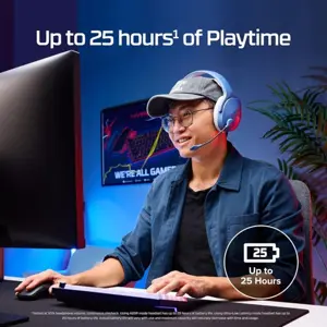 HyperX Cloud Jet Dual Wireless Gaming Headset 2.4GHz Dongle, Bluetooth 5.2, Up To 25 Hours Playtime, PC PS5 Switch Steam Deck Mobile USB-A AM7A0AA