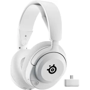 SteelSeries Arctis Nova 5P Wireless Gaming Headset for PS5, PS4 - White - Surround 7.1