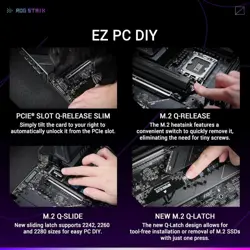 ASUS ROG Strix Z890-F Gaming WiFi ATX Motherboard – LGA 1851, 16+1+2+2 Power Stages, DDR5, PCIe 5.0, 5x M.2, WiFi 7, AI Overclocking, Core Ultra Ready