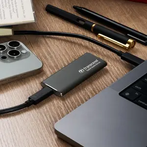 Transcend ESD265C Portable SSD 1TB – USB 3.2 Gen 2, Up to 1050MB/s, Iron Gray