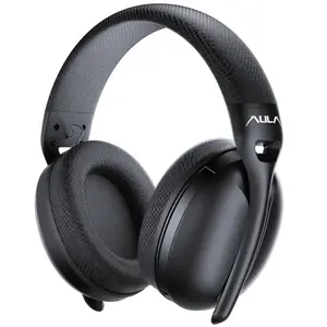 Aula Mountain S6 Wireless Gaming Headset, Bluetooth 5.3 & 2.4G Wireless & Wired Headphone, Stereo Sound (Black)