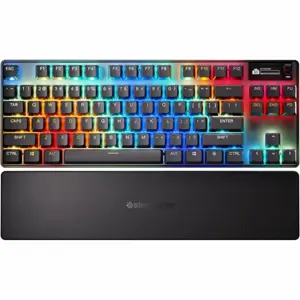 SteelSeries Apex Pro TKL Wireless Gen 3 Gaming Keyboard OmniPoint 3.0 Hall Effect Switches, Adjustable Actuation, Rapid Trigger, Rapid Tap, Game-Ready Presets, American QWERTY 64871
