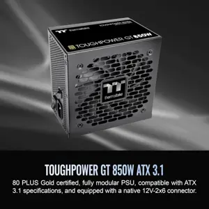 Thermaltake ToughPower GT 850W 80 Plus Gold Fully Modular Power Supply ATX 3.1 with Native PCIe 5.1 Connector