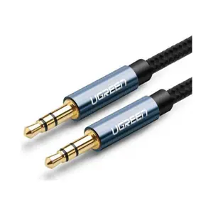 Ugreen 3.5mm Male to 3.5mm Male Audio Cable, Gold Plated Metal Case with Braid, 1.5M (Blue)