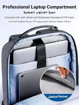 UGREEN 90798 Laptop Backpack B02 - Dark Grey 15.6" Water-Resistant Oxford