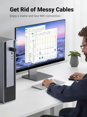 UGREEN 20204 AC650 Dual Band USB WiFi Dongle Mini Wireless