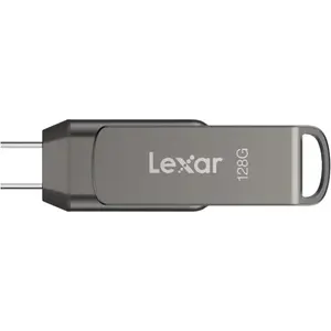 Lexar JumpDrive Dual Drive D400 64GB USB 3.2 Gen 1 Type-C OTG Flash Drive – Dual USB-C & USB-A High-Speed Metal USB Drive