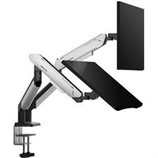 AndaSeat STEALTH PRO II DUO A9-2S Dual Monitor Arm, White and Black