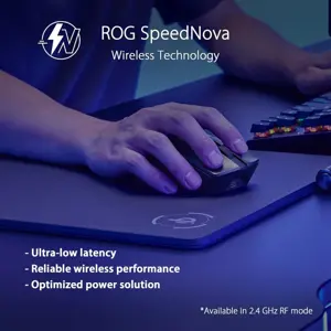 ASUS ROG Gladius III Wireless AimPoint P711 Gaming Mouse – 36,000 DPI Optical Sensor, Tri-Mode Connectivity (2.4GHz + Bluetooth + Wired), Hot-Swappable Switch Design, Black