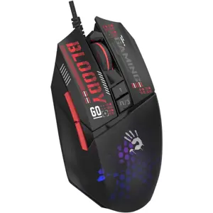 Bloody W60 Max Mini Lightweight RGB Gaming Mouse 12000 CPI Honeycomb Design – Ultra Light 83g Wired Gaming Mouse for FPS & Esports