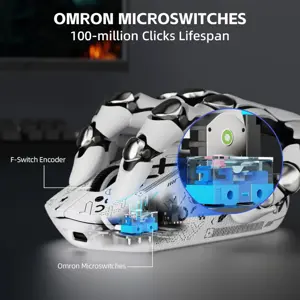 Attack Shark G3Pro Wireless Gaming Mouse with RGB Charging Dock – White / Black