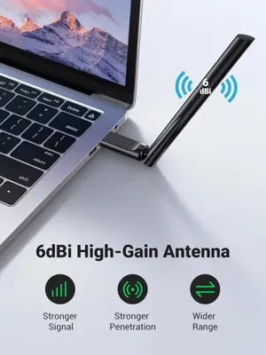UGREEN 90339 AC650 USB WiFi Adapter for PC Desktop