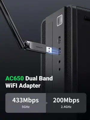 UGREEN 90339 AC650 USB WiFi Adapter for PC Desktop