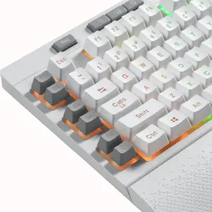 Redragon K512 Shiva RGB Backlit With Multimedia Keys Keyboard - White