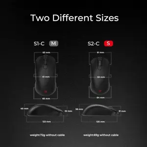 BenQ Zowie S2-C Symmetrical Gaming USB Mouse, 3360 Sensor, Matte Black