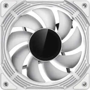GameMax FN12A-C8I-W 120mm ARGB PC Case Fan White Infinity Mirror Center 5V 3pin Aura Sync 800-1600 RPM 4pin PWM High-Performance Quiet Cooling