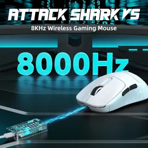 Attack Shark V5 Wireless Gaming Mouse with 42000 DPI - Black / White