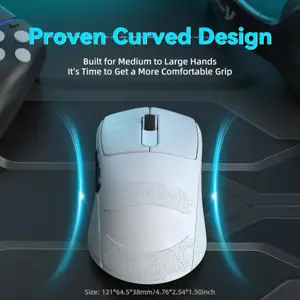 Attack Shark V5 Wireless Gaming Mouse with 42000 DPI - Black / White
