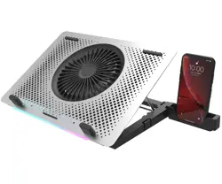 Darkflash G200 RGB Laptop Cooling Pad - Adjustable Height, USB-Powered, Phone Holder