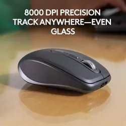 Logitech MX ANYWHERE 3S FOR BUSINESS Portable Wireless Mouse with Quiet Click Technology - Black