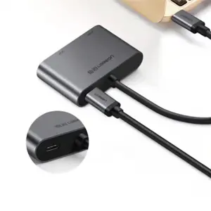 UGREEN 50505 TYPE-C MALE TO HDMI & VGA FEMALE CONVERTER (GRAY)