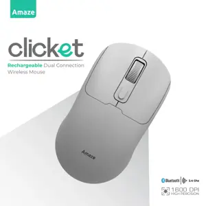 Amaze A712 Clicket Dual Wireless Rechargeable Mouse  - White / Black