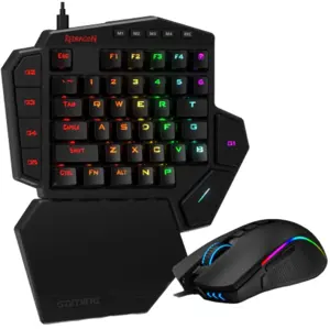 Redragon K585-BA RGB One-Handed Gaming Keyboard & M721-Pro RGB Gaming Mouse Combo Set 2 in 1