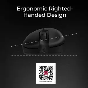 BenQ Zowie EC2-C Ergonomic Gaming Mouse, 3360 Optical Sensor, Matte Black, Medium