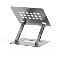 Amaze A528 Laptop and Tablet Aluminum Retractable Stand - Adjustable Height, 10-17" Support, Grey