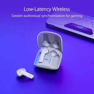 ASUS ROG Cetra True Wireless Gaming Earbuds - Low-Latency BT, ANC, 27H Battery, IPX4, Wireless Charging, White