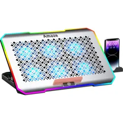 Amaze A500 Laptop RGB Cooling Stand - 6x70mm Fans, 5-Step Retractable, 10 RGB Modes