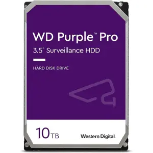 WD Purple Pro 10TB Surveillance Hard Drive HDD – AI-Enabled NVR & Video Analytics Storage, SATA 256MB Cache