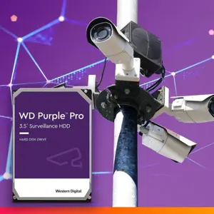 WD Purple Pro 10TB Surveillance Hard Drive HDD – AI-Enabled NVR & Video Analytics Storage, SATA 256MB Cache