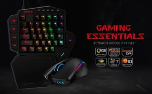 Redragon K585-BA RGB One-Handed Gaming Keyboard & M721-Pro RGB Gaming Mouse Combo Set 2 in 1