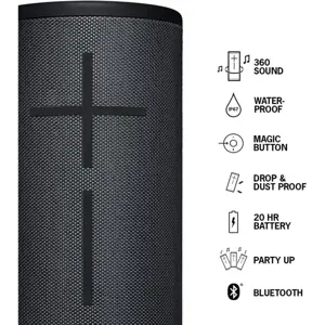 Logitech Ultimate Ears Megaboom 3 Portable Wireless Bluetooth Speaker - Night Black