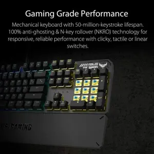 Asus Tuf Gaming K3 RGB Mechanical Keyboard - Red Linear Switch