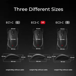 BenQ Zowie EC2-C Ergonomic Gaming Mouse, 3360 Optical Sensor, Matte Black, Medium