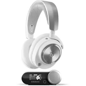 SteelSeries Arctis Nova Pro Wireless | Multi Gaming Headset for PC, PS5, PS4, Switch - White - 61524 - Active Noise Cancellation | Onboard Audio Profiles