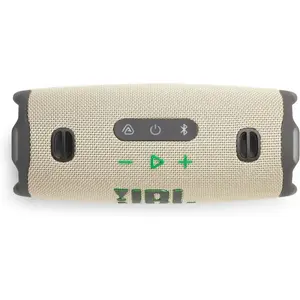 JBL Charge 6 Bluetooth Speaker Sand JBLCHARGE6SAND, AI Sound Boost, 30W Woofer, 15W Tweeter, Up To 28 Hours Playtime, Auracast Multi-Speaker