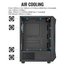 AeroCool Falcon ARGB Mid-Tower ATX Gaming PC Case