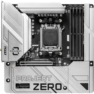 MSI B650M Project Zero AMD AM5 DDR5 microATX Motherboard - Back-Connect Design, WiFi 6E, PCIe 4.0