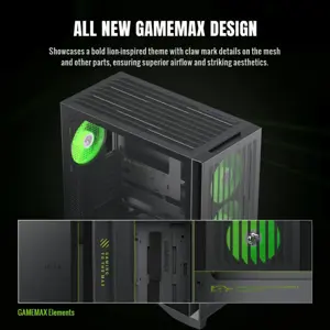 GameMax Leader 2 ARGB Mid-Tower eATX Gaming Case Black