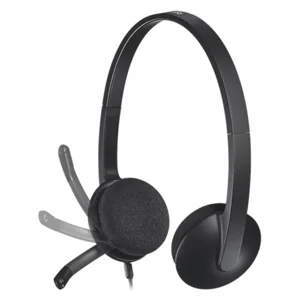 Logitech H340 USB Wired Headset - Noise-Cancelling Microphone, PC/Mac/Laptop, Plug & Play, Adjustable