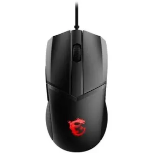MSI Clutch GM41 Lightweight V2 Gaming Mouse - 16000 DPI Optical Sensor, Symmetrical, 60M+ Click OMRON Switches, 6-Buttons, FriXionFree Cable, 1ms Latency, RGB Mystic Light, 65g - Wired